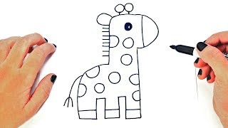 How to draw a Giraffe Step by Step  Easy drawings [upl. by Yeliac]