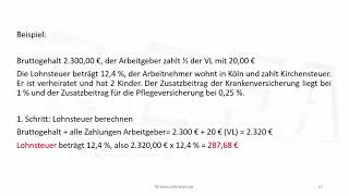 Gehaltsabrechnung  Prüfungsthema Abschlussprüfung Rechtsanwaltsfachangestellte [upl. by Joli787]