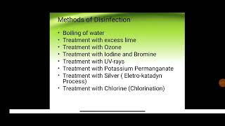 Disinfection process methods and types of chlorination [upl. by Artenra]