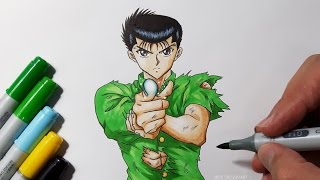 Drawing Yusuke Urameshi  Yu Yu Hakusho [upl. by Paul]