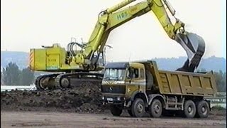 DEMAG H65 amp Mercedes SK Dump Trucks  Kipper amp Cat 14G A8 Leonberg 1995 [upl. by Yelsehc]