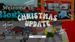 BLOXBURG CHRISTMASWINTER UPDATE New Vehicles New Items Advent Calendar amp Festive Mini Buildings [upl. by Llevel]