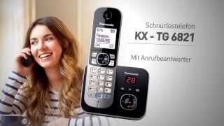 Schnurlostelefon KXTG6821  Panasonic Produktvorstellung [upl. by Ylreveb]