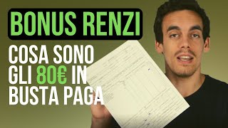 2019 BONUS RENZI gli 80€ in Busta Paga [upl. by Gwenni333]