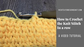 How to Crochet the KnitWaistcoat Stitch in a Row [upl. by Nisen]