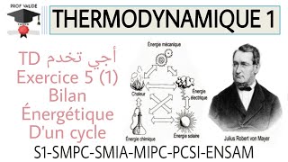 18 Thermodynamique  Exercice 5 Bilan Énergétique Dun Cycle Partie1 S1 SMPC SMIA MPSI PCSI ENSAM [upl. by Enimassej]