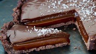 Chocolate Salted Caramel Tart Recipe [upl. by Anihpled]