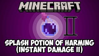 Minecraft How to Make Splash Potion of Harming INSTANT DAMAGE II  Easy Potions Guide [upl. by Rodolfo]