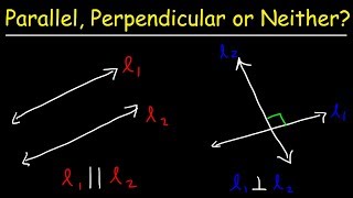 How To Tell If Two Lines Are Parallel Perpendicular or Neither [upl. by Gabby]