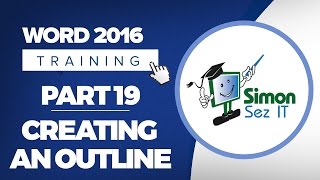 Word 2016 for Beginners Part 19 Creating an Outline in Microsoft Word 2016 [upl. by Samohtnhoj]