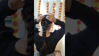 ✨BRAIDED PONYTAIL Hack✨ Hair style [upl. by Laehcim181]