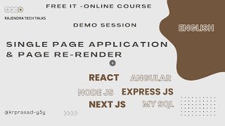 Single Page Application  page rerender  English  fullstack reactjs angular nextjs nodejs [upl. by Hefter]