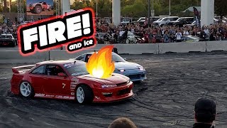 I set my car on Fire at the Hooningan Burnyard  Vegas Pt 2 [upl. by Nydnarb]