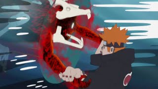 Hinata diesNaruto turns into the form of the nine tails to defeat Pain English dub full fight [upl. by Anyk878]