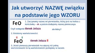 Jak utworzyć nazwę związku na podstawie jego wzoru Znaczenie wartościowości przy ustalaniu wzorów [upl. by Kipp]