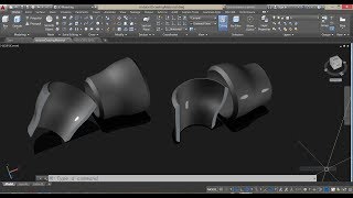 Autocad 3D  concentric amp eccentric reducers pipe fitting [upl. by Thirza]