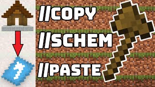 Minecraft WorldEdit Schematic Copy Paste Command Tutorial 120 [upl. by Jessy106]