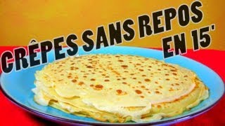 ◢ EP12 ◣ Recette crêpe sans repos en 15 minutes [upl. by Sherlock]