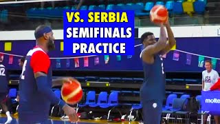 Team USA Basketball Practice Before vs Serbia SEMIFINALS 🥇 2024 Paris Olympics [upl. by Purpura]