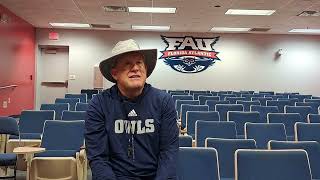 2023 FAU Spring Practice Day 5  OL Coach Ed Warinner and OLs Federico Maranges and Chaz Neal [upl. by Petigny356]