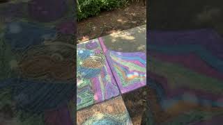 Chalking ☀️😎 chalk art sidewalk cute summer daughter [upl. by Gniliem]