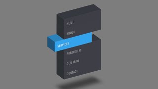 3D Animated Navbar Menus Using HTML and CSS [upl. by Aes94]