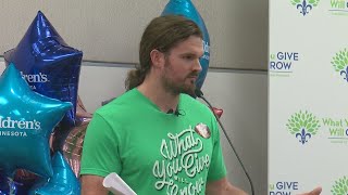 Saints Punter Morstead Presents 220K In Donations To Children’s Minnesota [upl. by Morse459]