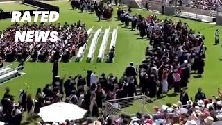 Hundreds of Stanford Students Walk Out of Graduation to Protest Israel Ties [upl. by Ferrel766]