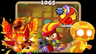 Btd6 Logs  Chimps Black Border 101  w Wizard Lord Phoenix [upl. by Oiramd]