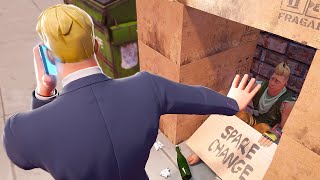 Fortnite Roleplay THE HOMELESS ABANDONED KID FAMILY LIFE A Fortnite Short Film PS5 [upl. by Nnylarat]