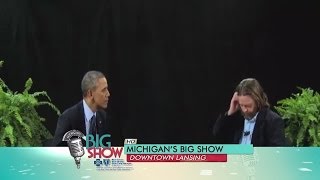 Between Two Ferns with President Obama Michigans Big Show [upl. by Anaik573]