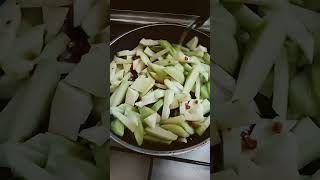 stir frying chayote with chorizo bilbao for lunch [upl. by Llednov]