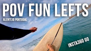 Surfing POV  Alentejo Portugal Insta360 go 3 footage on a faded Firewire SyFi 1 [upl. by Sievert]