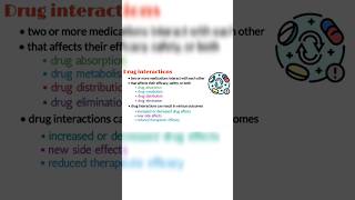 Drug interactions pharmacology types of drug interactions pharmacology shorts medical shorts [upl. by Alexi726]