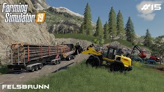 Transporting 12m logs  Forestry on Felsbrunn  Farming Simulator 19  Episode 15 [upl. by Miculek]