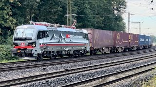 Prachtige goederen treinen bij Duisburg aan de Lotharstrasse met nieuwe SBB 193 XLOAD Tyfoon 4K [upl. by Linders315]