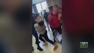 Fight Breaks Out In Hallway Of Highlands High School [upl. by Aryad]