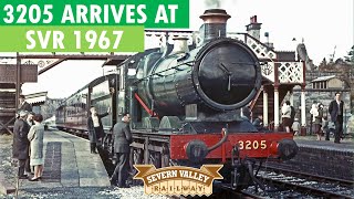 SIXTIES THROWBACK  GWR 3205 Arrives at Bridgnorth on the Severn Valley Railway in 1967 [upl. by Annohsak]