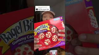 Trying Frankford Bagel Bites Fruit Flavored Gummy Candy [upl. by Ramas]