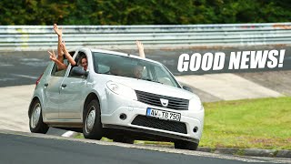 A Dacia Sandero 5 Guys and a Schnitzel on the Nürburgring [upl. by Pascha210]