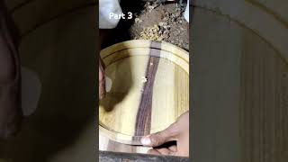 Preparing wooden fancy golden plate part3handmade woodenwork handicraft viralvideo subscribe [upl. by Anolahs]