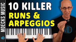 10 Killer Runs amp Arpeggios for Jazz Piano Jazz Improv Tutorial [upl. by Sharlene]