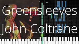 🎹 Greensleeves John Coltrane Synthesia Piano Tutorial [upl. by Klemperer61]