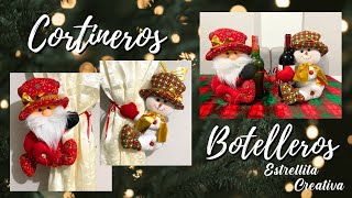 Cortineros  Botelleros Navideños  Tutorial [upl. by Ricardama]