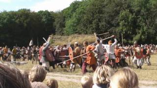 Moesgaard Viking Moot  battle horses circle fight [upl. by Olathe]