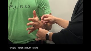 Range of Motion Measurement Forearm Pronation [upl. by Yarled]