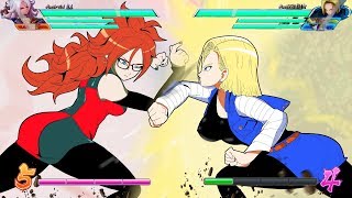 Android 21 vs Android 18 Battle of the Thiccest Dragon Ball FighterZ [upl. by Nalat]