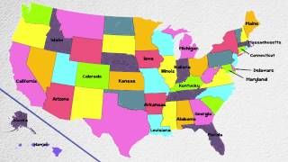 50 states of the United States of America Names and Location [upl. by Aivan]