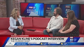 Angela Answers Kegan Klines interview on The Murder Sheet podcast [upl. by Gipsy]