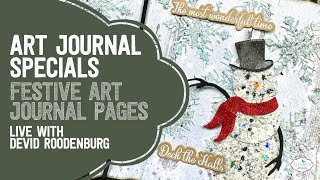 Festive Art Journal Pages  With Devid [upl. by Snapp]